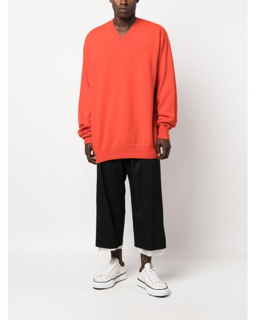 Comme des Garçons Red Sweater Knit Clothing for men
