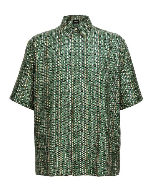 Fendi Overhemd Met Abstracte Print in het Green voor heren