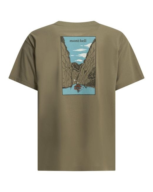 Montbell Green Polyester T-Shirt