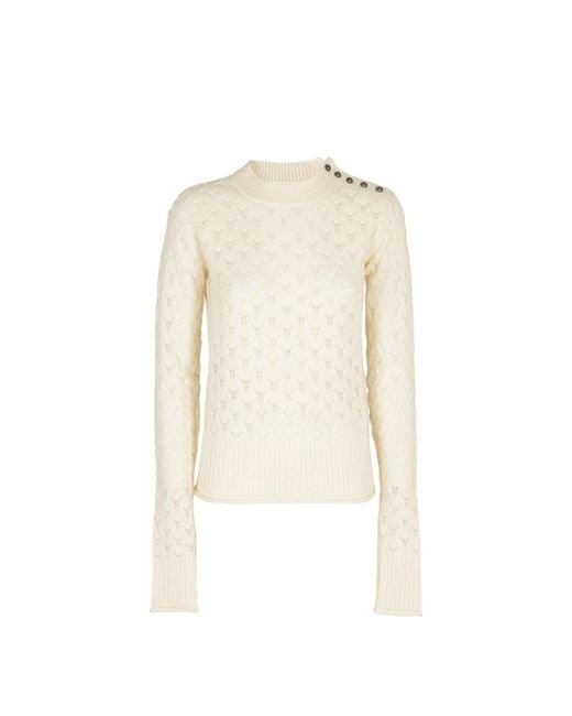 Sportmax White Wool And Cashmere Sweater