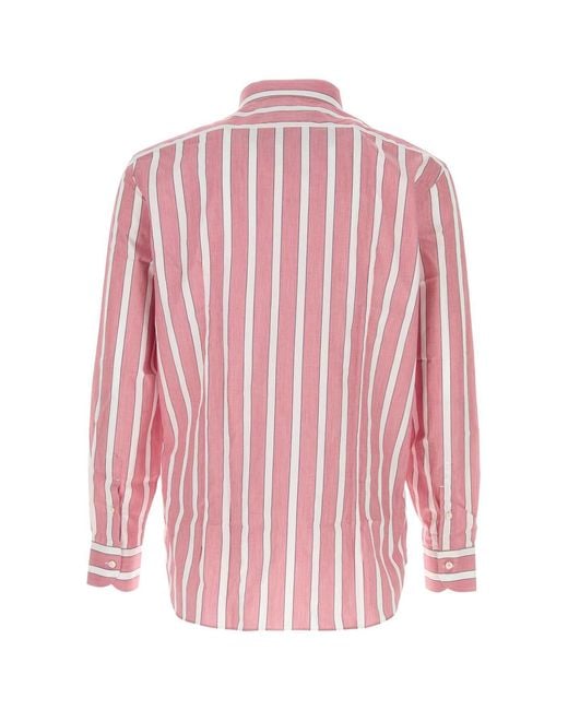 Junya Watanabe Pink Embroidered Poplin Shirt for men