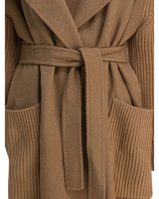 Max Mara Natural Camel Long Coat Jackets And Coats