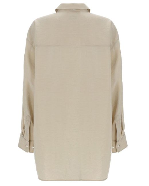 Lemaire Natural Silk Blend Mini Shirt For Ss26