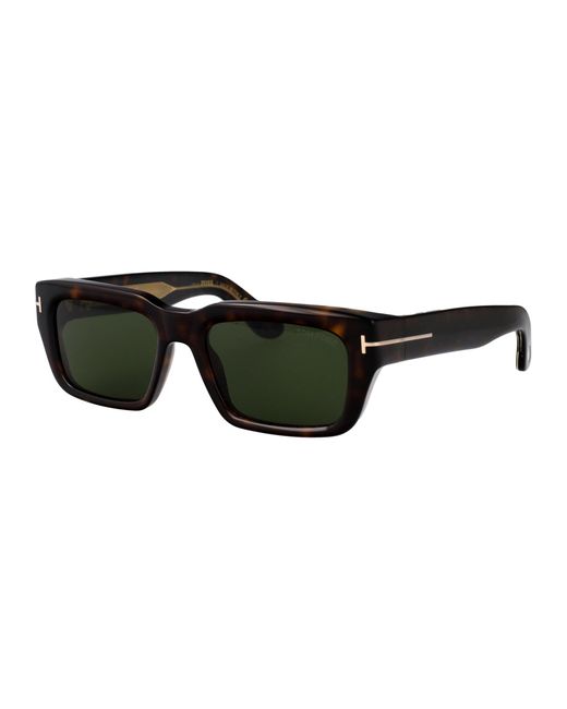 Tom Ford Green Rectangular Sunglasses Ft1203 52 N