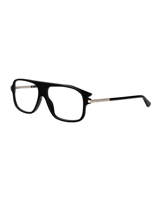 McQueen Black Aviator Optical Am0555 O 001