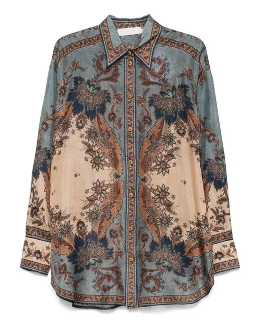 Zimmermann Multicolor Ascension Manstyle Shirt