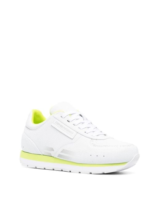 Eclat Jewels White Logo Leather Sneakers