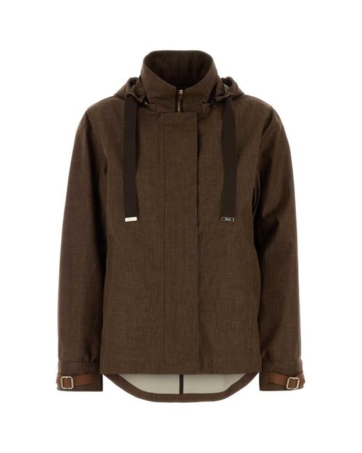 Herno Brown Linen Blend Jacket
