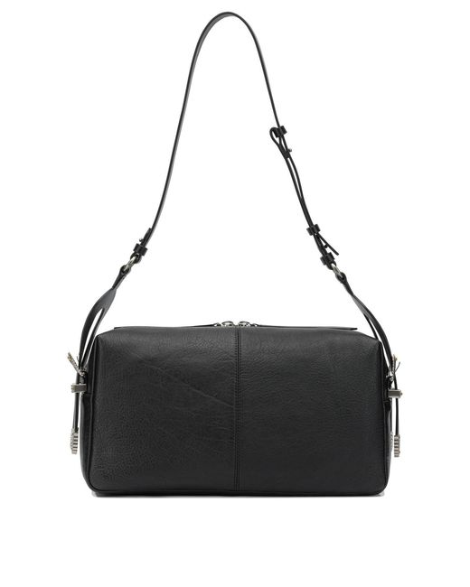 Pinko Black Leather Cotton Polyamide Polyurethane Shoulder Bag