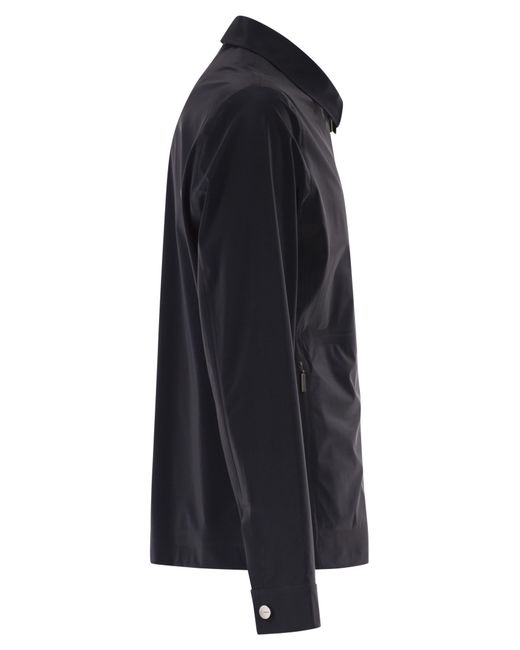 Chaqueta técnica minimalista con cremallera completa Rrd de color Black