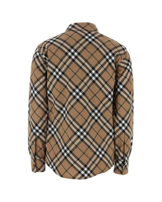 Burberry Gray Embroidered Polyester Blend Shirt