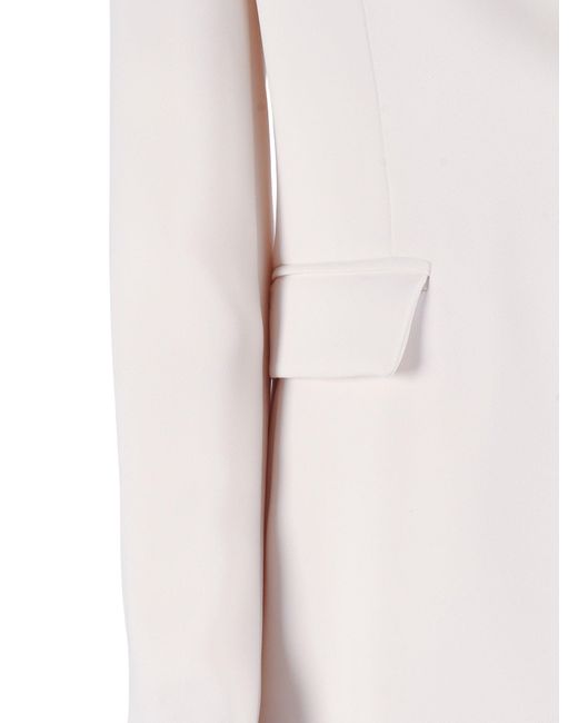 P.A.R.O.S.H. White Single Breasted Jacket Polyester