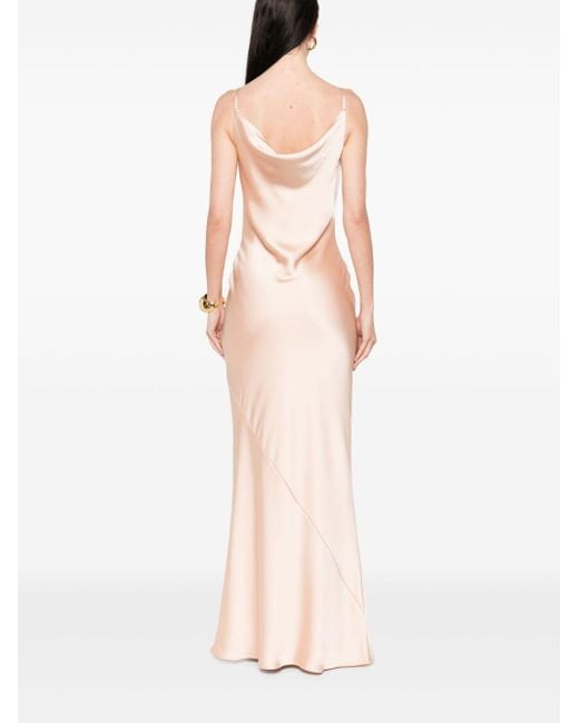 Norma Kamali Pink Maria Slip Gown Dress