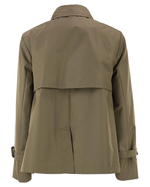 Weekend by Maxmara Green Wkdbiglia Water Repellent Gabardine Trench Coat
