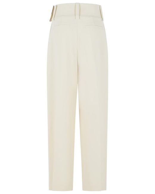 Sportmax White 'Oblo' Wide Trousers