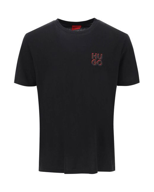 HUGO "Dimento T -Shirt in Black für Herren