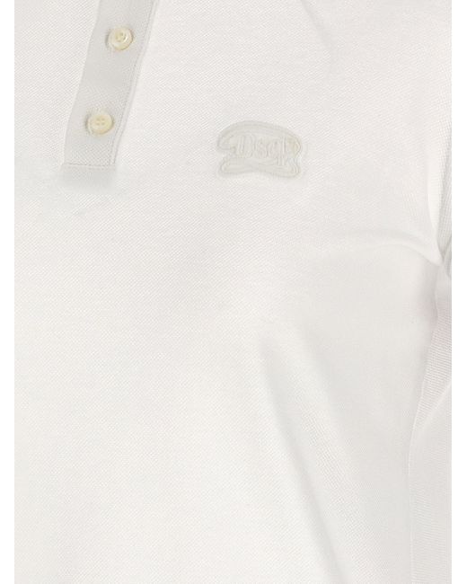 DSquared² White Maxi Cut Out Polo Dress for men