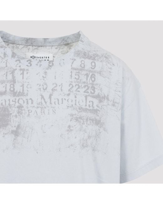 Maison Margiela White Numbers Regular Cotton T-Shirt For