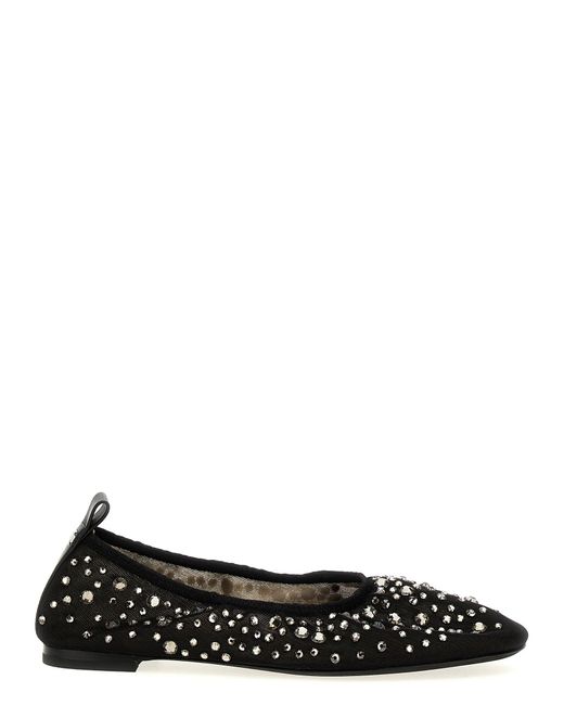 Tory Burch Black 'Crystal' Ballet Flats