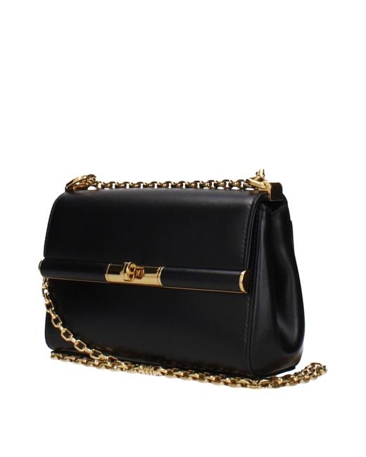 Dolce & Gabbana Black Dolce&Gabbana City Marlene Shoulder Bag Leather