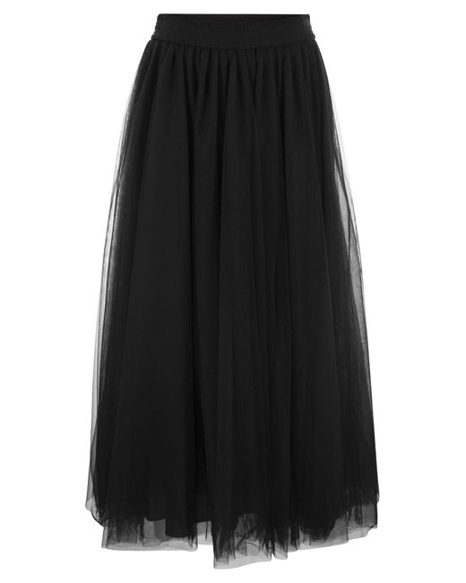 Fabiana Filippi Black Wide Tulle Skirt