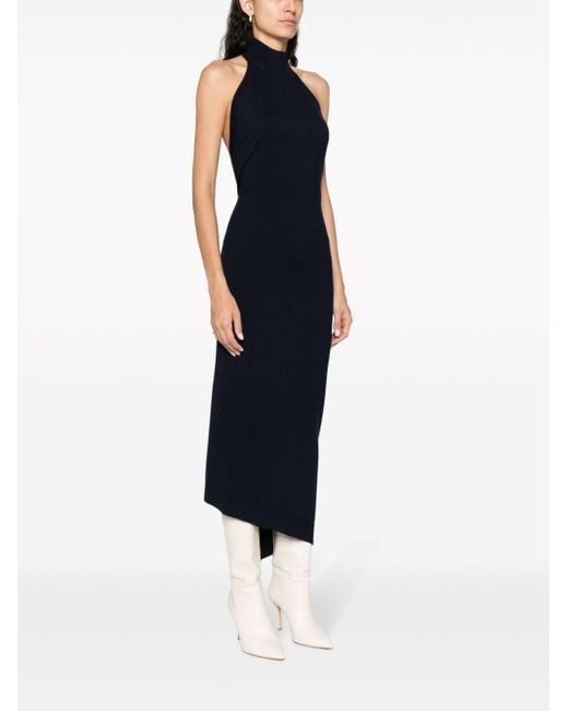 Fendi Blue Wool Midi Dress