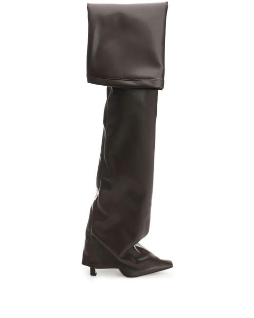 The Attico Black 'Robin Otk' Thigh High 95Mm for men
