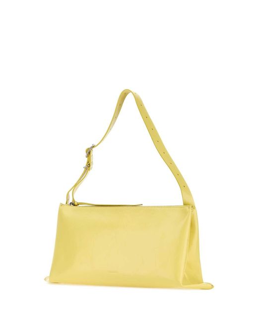 Jil Sander Yellow Leather Shoulder Bag for men