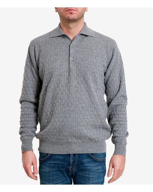 Filippo De Laurentis Gray T Shirts And Polos for men