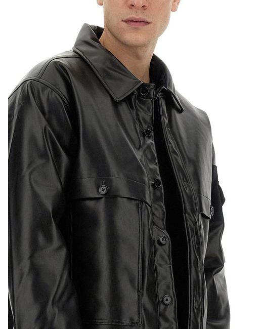 A.I.E. Black Shirt Jacket