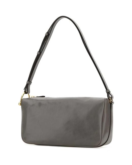 Gucci Gray Medium Half Horsebit Shoulder Bag