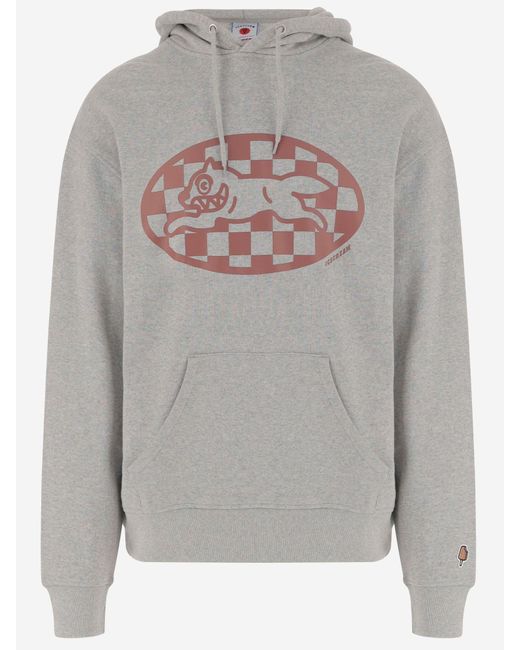 ICECREAM Gray Cotton Sweatshirt With Logo for men