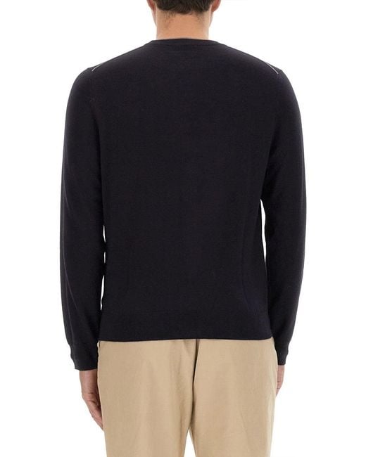 Paul Smith Blue Jersey With Logo for men