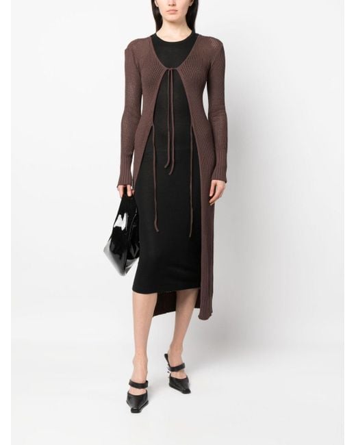 ANDREADAMO Brown Andreadamo Long Cardigan