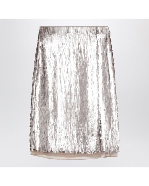 Rohe White Pencil Skirt With Sequins