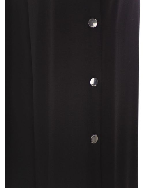 Pantalón Edere De Lana Con Botones Sportmax de color Black