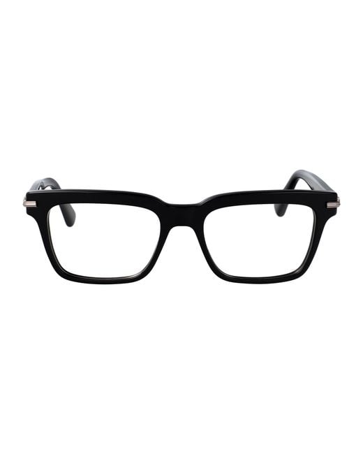 Ferragamo Black Rectangular Optical Sf3014 001 for men