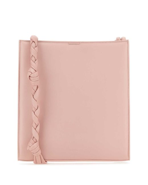 Jil Sander Pink Leather Tangle Shoulder Bag