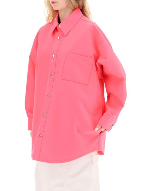 Khrisjoy Oversized Boyfriend-shirtjack in het Pink