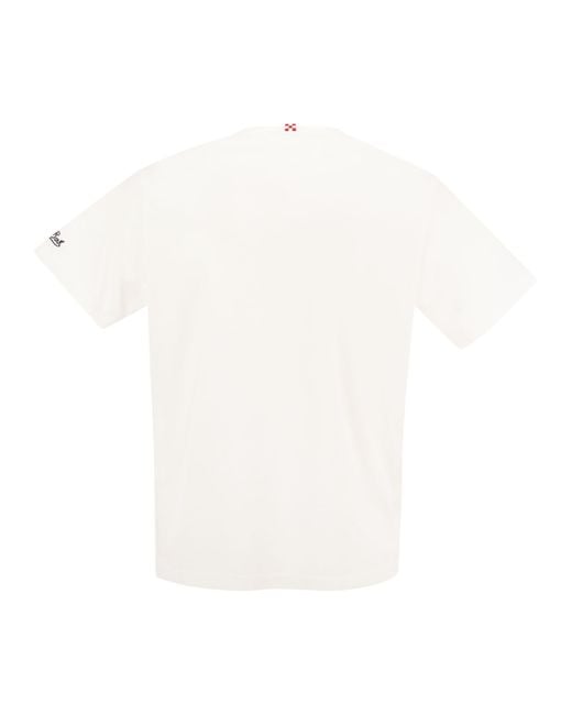 Mc2 Saint Barth Cotton T -Shirt mit Getränk Bollicine Print in White für Herren
