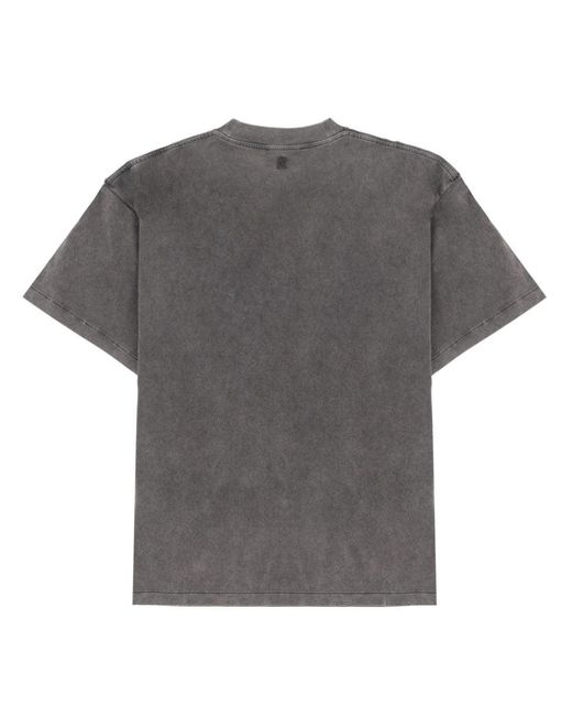 Represent Gray Solid Crew Neck T-Shirt for men