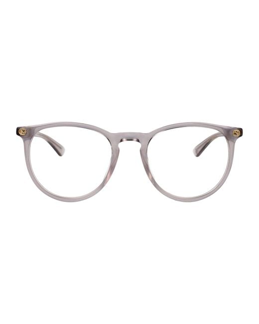 Gucci Gray Round Optical Gg0027 O 011