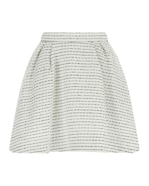 Alessandra Rich Tweed Rok in het White