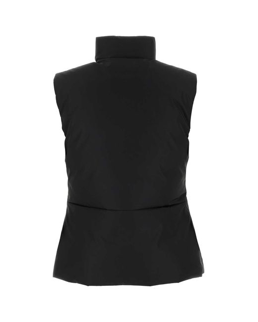 Jil Sander Black Down Vest 04 W Logo