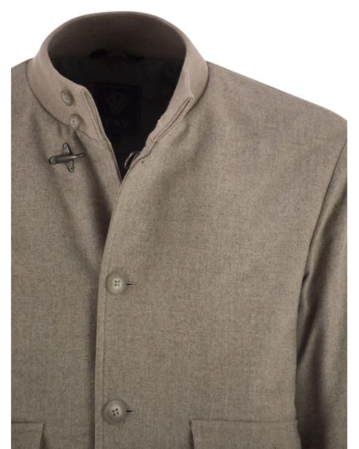 Fay Virgin Wool Bomber Jacket in het Brown voor heren