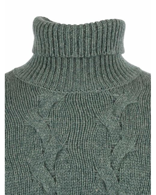 PHI FDL Green Ls High Neck Sweater Cashmere Turtleneck