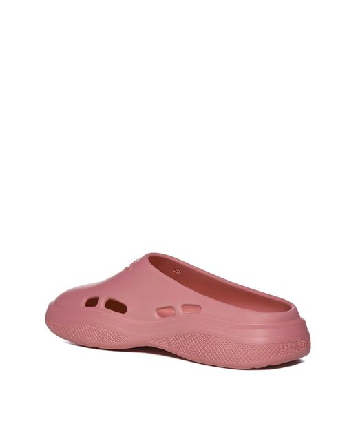 Prada Pink Mellow Rubber Mules