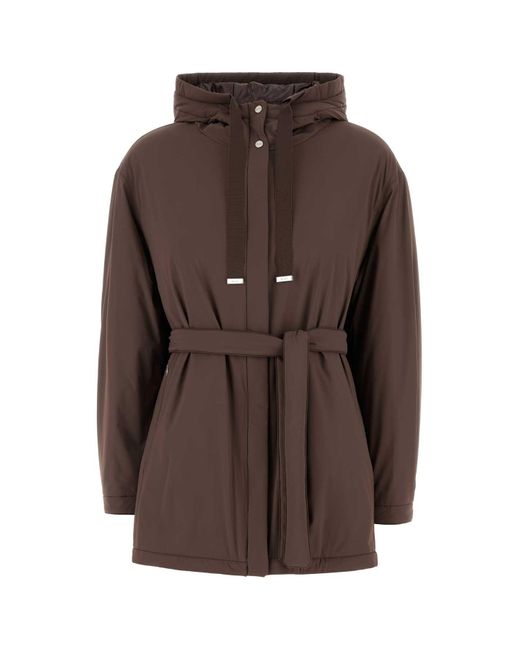 Herno Brown Stretch Nylon Jacket