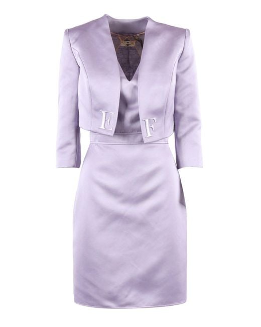 Elisabetta Franchi Purple Party Dresses