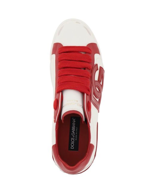 Sneakers Portofino Vintage di Dolce & Gabbana in Red da Uomo